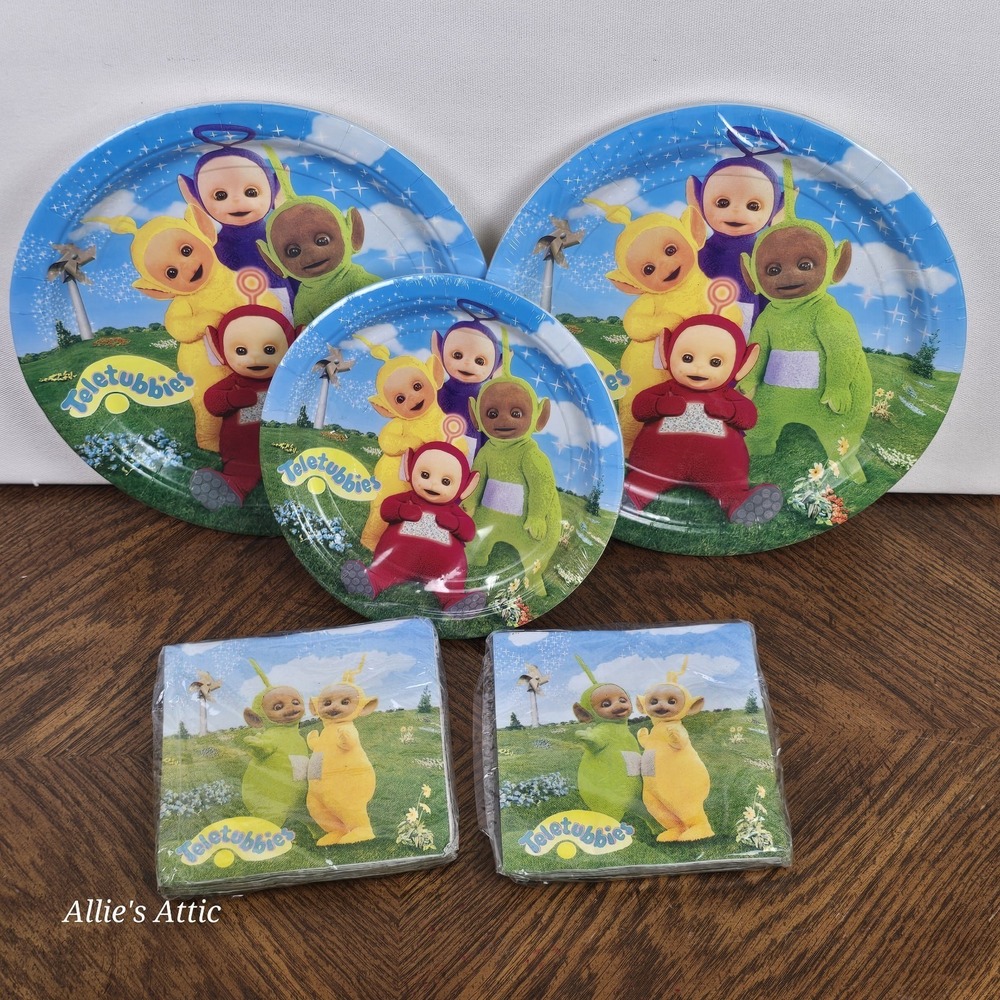 Teletubbie Paper Plates Large Small Cake Napkins Birthday Party Supplies Set New